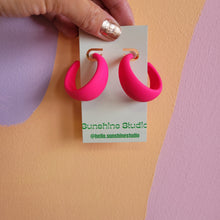 Load image into Gallery viewer, Colorful Matte Hoops