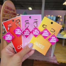 Load image into Gallery viewer, Pink Zodiac Engraved Earrings