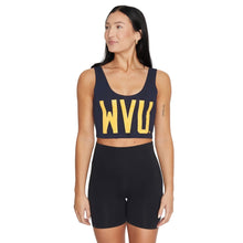 Load image into Gallery viewer, West Virginia Mountaineers Navy Blue Crop Tank Top