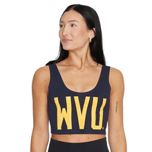 Load image into Gallery viewer, West Virginia Mountaineers Navy Blue Crop Tank Top