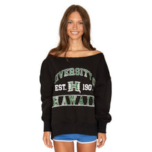Load image into Gallery viewer, University of Hawaii Off the Shoulder Sweatshirt