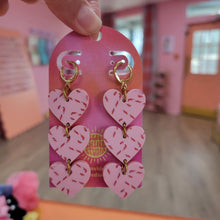 Load image into Gallery viewer, Holiday Heart Dangle Earrings