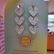 Load image into Gallery viewer, Holiday Heart Dangle Earrings
