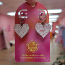 Load image into Gallery viewer, Holiday Heart Dangle Earrings