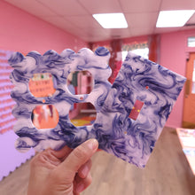 Load image into Gallery viewer, Marbled Navy &amp; White Outlet Covers