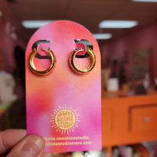 Load image into Gallery viewer, Sparkle Star Hoops