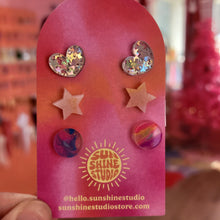 Load image into Gallery viewer, Happy Shapes Acrylic Stud Packs