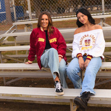 Load image into Gallery viewer, Arizona State ASU Satin Letterman Bomber Jacket