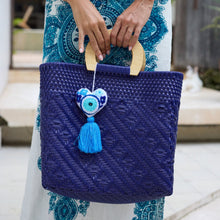 Load image into Gallery viewer, Wooden Handle Handwoven Tote