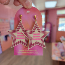 Load image into Gallery viewer, "Read More Books" Star Earrings