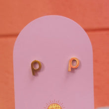 Load image into Gallery viewer, Initial Stud Earrings
