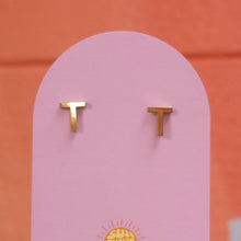 Load image into Gallery viewer, Initial Stud Earrings