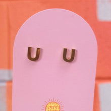 Load image into Gallery viewer, Initial Stud Earrings