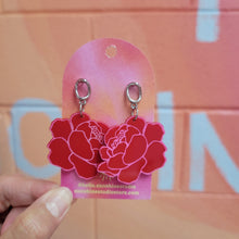 Load image into Gallery viewer, Peony Statement Earrings
