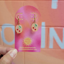 Load image into Gallery viewer, Cherry Charm Dangle Earrings