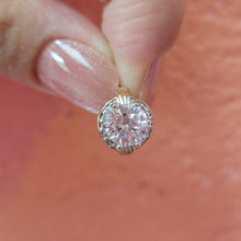 Load image into Gallery viewer, Diamond of the First Water - Gem Hoop Earrings