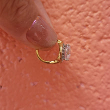 Load image into Gallery viewer, Diamond of the First Water - Gem Hoop Earrings