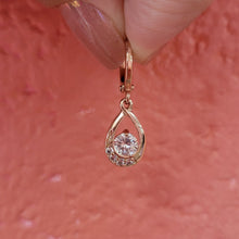 Load image into Gallery viewer, Rose Water Elegance - Gem Hoop Earrings
