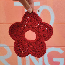 Load image into Gallery viewer, Crochet Large Flower Scrunchies
