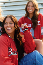 Load image into Gallery viewer, Ohio State OSU Buckeyes Satin Letterman Bomber Jacket