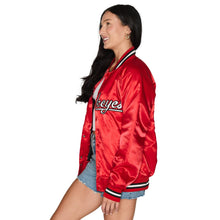Load image into Gallery viewer, Ohio State OSU Buckeyes Satin Letterman Bomber Jacket