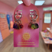 Load image into Gallery viewer, Dainty Trio Heart Pride Earrings