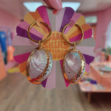 Load image into Gallery viewer, Titanium Statement Shell Earrings