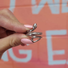 Load image into Gallery viewer, Delicate Coiled Snake Titanium Ring