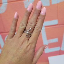 Load image into Gallery viewer, Delicate Coiled Snake Titanium Ring