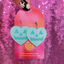 Load image into Gallery viewer, Lovely Jack-O-Lantern Heart Earrings