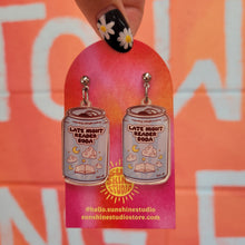 Load image into Gallery viewer, "Late Night Reader Soda" Earrings