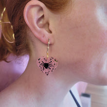 Load image into Gallery viewer, Spider Sweetheart Earrings