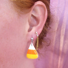 Load image into Gallery viewer, Candy Corn Charm Earring