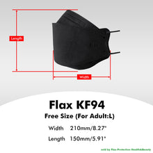 Load image into Gallery viewer, [20PCS] KN Flax KF94 BLK Mask | Made in Korea | FDA Registered