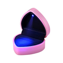 Load image into Gallery viewer, Yescom Engagement Ring Box with Light Heart Shaped