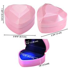 Load image into Gallery viewer, Yescom Engagement Ring Box with Light Heart Shaped