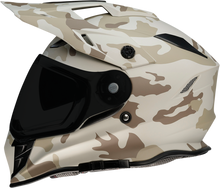 Load image into Gallery viewer, Z1R, Z1R Range Helmet - Camo Desert Medium with Polycarbonate Shield and Drop-Down Sun Visor