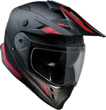 Load image into Gallery viewer, Z1R, Z1R Range Helmet - Uptake Black/Red, Small - Versatile Motorcycle Helmet with Drop-Down Sun Visor and Removable Lining