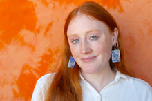 Load image into Gallery viewer, Blue Marble Zodiac Earrings