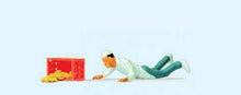 Load image into Gallery viewer, Preiser 28135 HO Scale Individual Figure -- Caution! Wet Floor