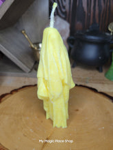 Load image into Gallery viewer, Ghost Handmade Candle , Palm wax Candle , Halloween Candle , white Ghost candle: Red