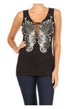 Load image into Gallery viewer, Women’s BLACK Edgy Pistol Tank Top