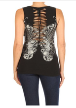 Load image into Gallery viewer, Women’s BLACK Edgy Pistol Tank Top