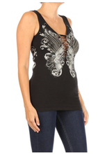 Load image into Gallery viewer, Women’s BLACK Edgy Pistol Tank Top