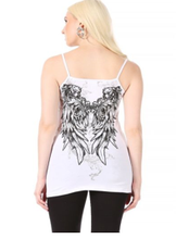 Load image into Gallery viewer, Women’s WHITE V-Neck Spaghetti Strap Top