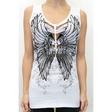 Load image into Gallery viewer, 2278 Women's Angel Wings White V Neck Top