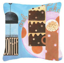 Load image into Gallery viewer, Kitchen Collection Coffee and Cake Canvas Decorative Pillow BCBR0116PW1414