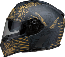 Load image into Gallery viewer, Z1R, Z1R Warrant Helmet Sombrero Black/Gold Small – Polycarbonate Motorcycle Helmet with Drop-Down Sun Visor and Ventilation System