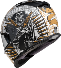 Load image into Gallery viewer, Z1R, Z1R Warrant Helmet Sombrero - White/Gold XL | Injection Molded Polycarbonate Shell &amp; Drop-Down Sun Visor