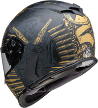 Load image into Gallery viewer, Z1R, Z1R Warrant Helmet Sombrero Black/Gold 2XL - Injection Molded Polycarbonate Shell with Drop-Down Sun Visor